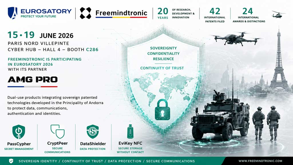 CryptPeer™ at Eurosatory 2026 — preview of digital certificate management, passwordless authentication, digital signatures, Digital DNA and secure communications